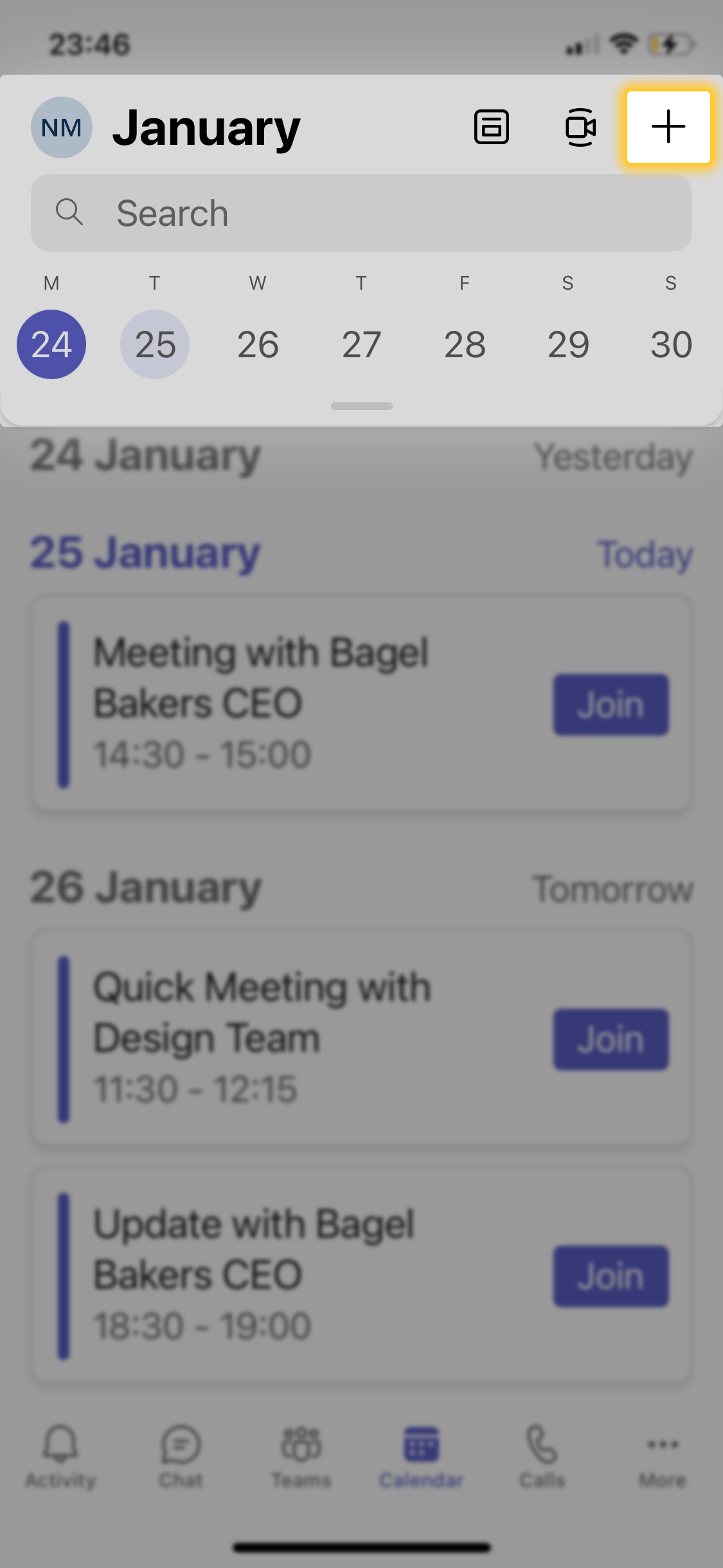 MS Teams Schedule Meeting From Mobile